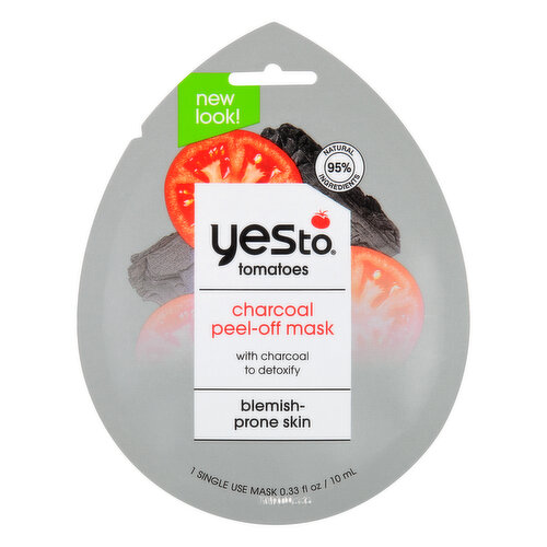 Yes To Tomatoes Peel-Off Mask, Charcoal, Blemish Prone Skin