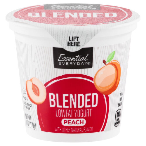 Essential Everyday Yogurt, Lowfat, Peach, Blended