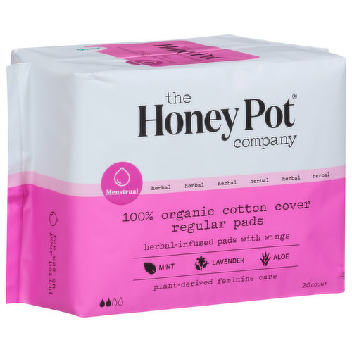 Regular Pads with Wings  Herbal Sanitary Pads – The Honey Pot