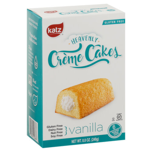 Katz Creme Cakes, Gluten Free, Vanilla, Heavenly