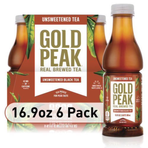 Gold Peak Unsweetened Black Iced Tea Drink, 16.9 fl oz