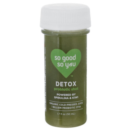 So Good So You Probioric Shot, Spirulina & Kiwi, Detox