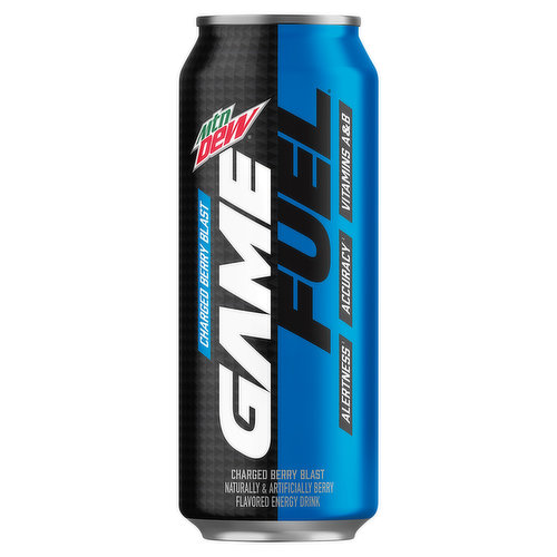 Mtn Dew Game Fuel Energy Drink, Charged Berry Blast