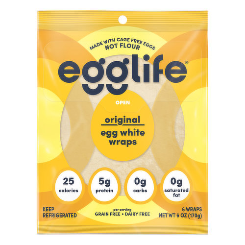 Egglife Egg White Wraps, Original