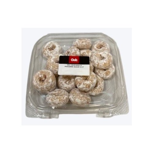 Cub Bakery Mini  Powdered Sugar Cake Donuts, 15 Count