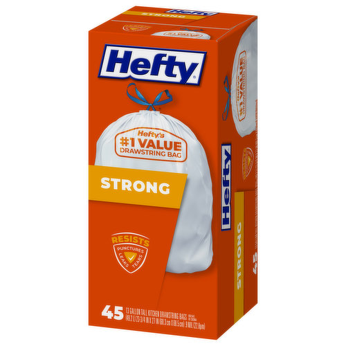 Hefty Strong 13 Gallon Drawstring Trash Bags