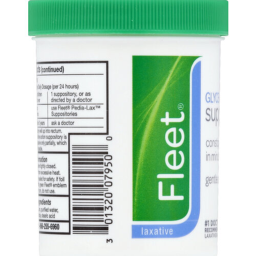 Fleet Glycerin Suppositories, Adult - 24 suppositories