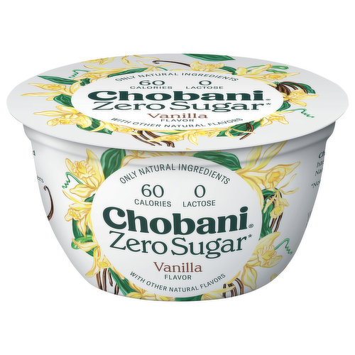 Chobani Yogurt, Zero Sugar, Vanilla