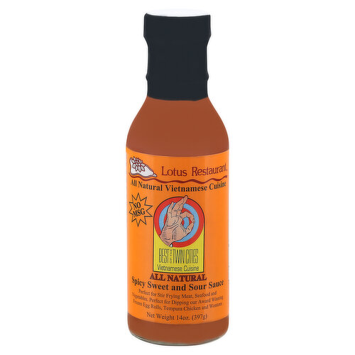 Lotus Restaurant Sauce,  All Natural, Spicy Sweet and Sour