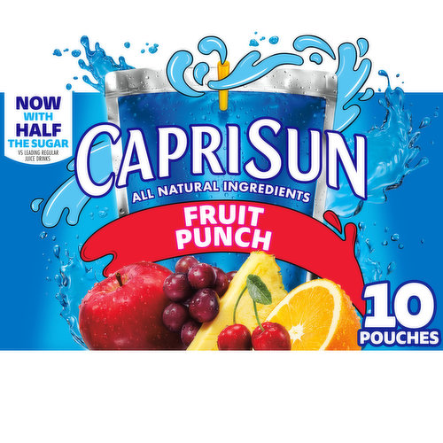 Capri Sun Fruit Punch Naturally Flavored Juice Drink Blend