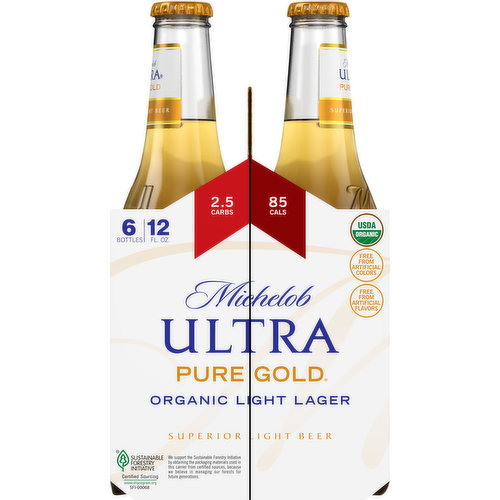 Michelob Ultra Pure Gold 6 pack 12 oz. Bottle