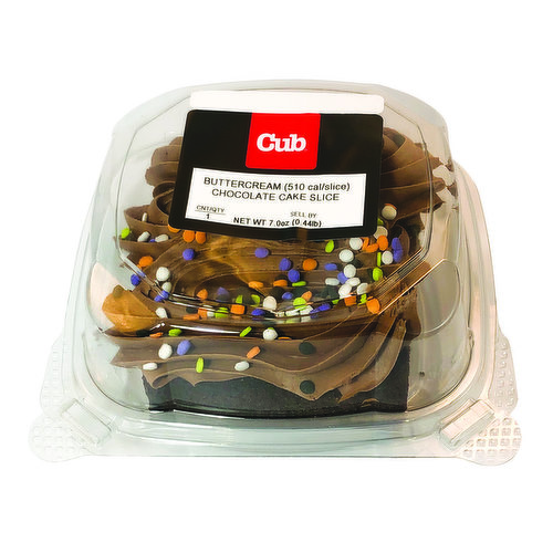 Cub Bakery Chocolate Cake Slice with buttercream