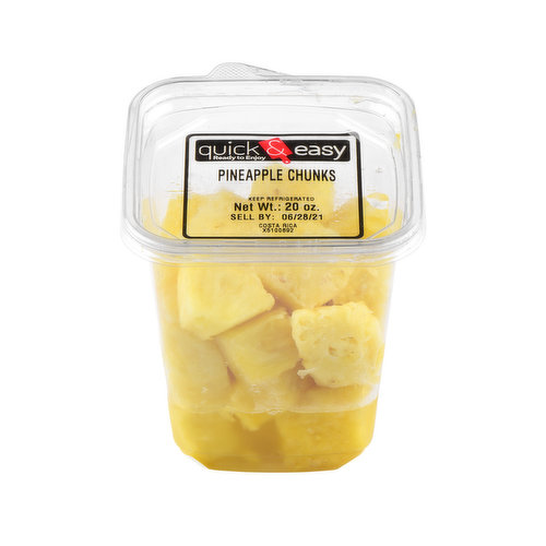 Pineapple Chunks, Fresh Cut, 20 Ounce