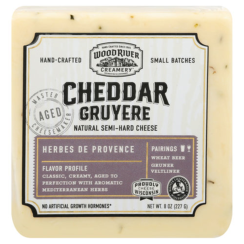 Wood River Creamery Gruyere Cheese, Cheddar