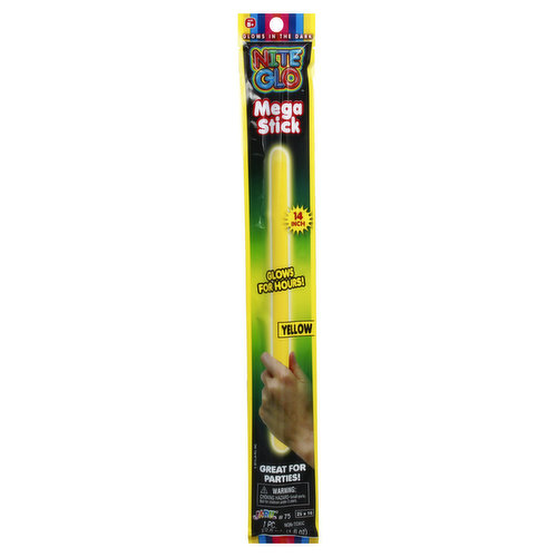 Nite Glo Mega Stick, Yellow, 14 Inch