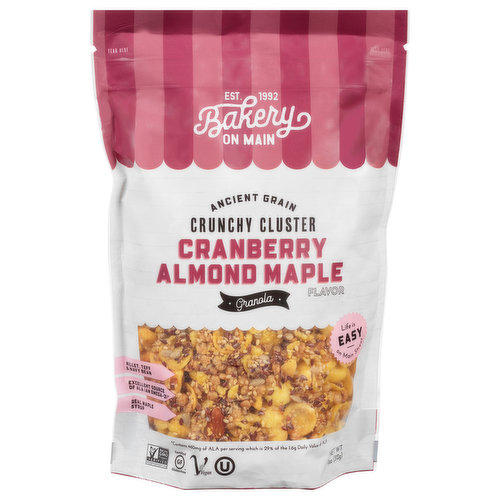 Bakery on Main Granola, Cranberry Almond Maple, Crunchy Cluster