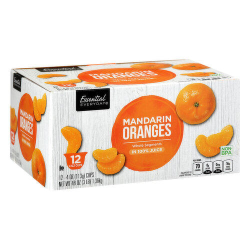 Essential Everyday Mandarin Oranges in 100% Juice, Whole Segments