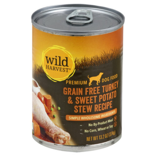Wild Harvest Dog Food, Premium, Grain Free, Turkey & Sweet Potato Stew Recipe