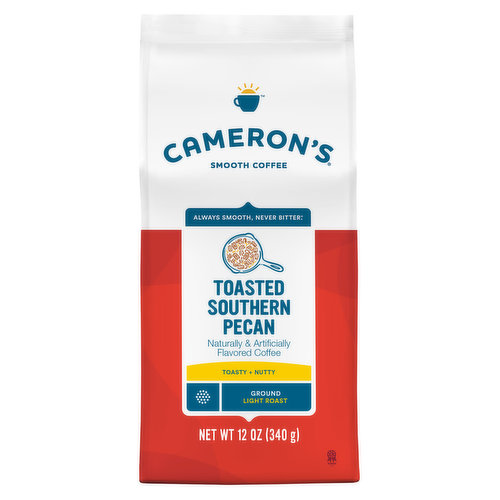 Cameron's Coffee, Ground, Light Roast, Toasted Southern Pecan