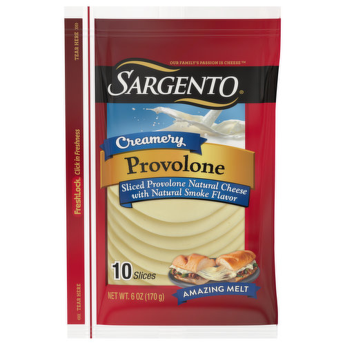 Sargento Cheese Slices, Provolone, Creamery