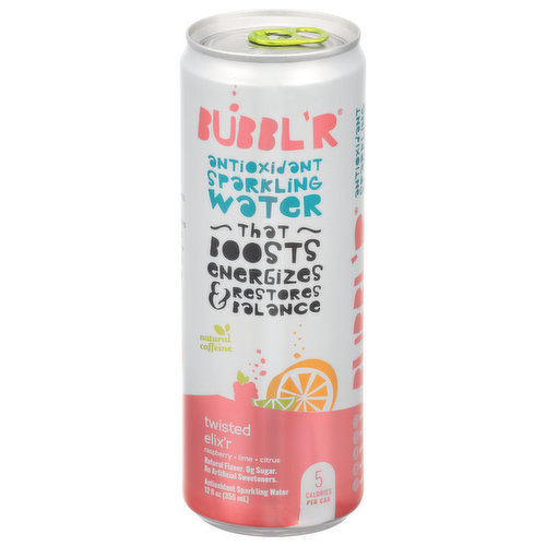 Bubbl'r Sparkling Water, Antioxidant, Twisted Elix'r