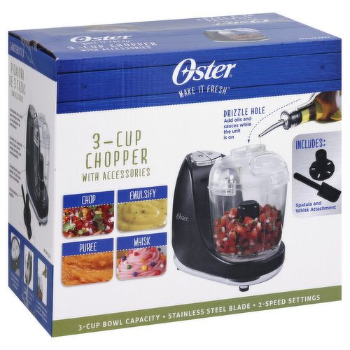 Oster Chopper, 3-Cup, with Accessories