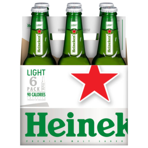 Heineken Beer, Light, 6 Pack