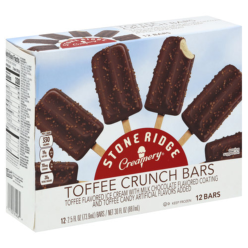 Stone Ridge Creamery Ice Cream Bars, Toffee Crunch