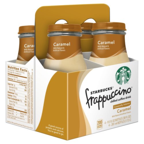 Starbucks Frappuccino Starbucks® Frappuccino® Caramelly Intense Caramel Chilled Coffee Drink 4-9.5 fl. oz. Glass Bottles