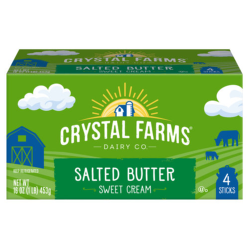 Crystal Farms Butter, Salted, Sweet Cream