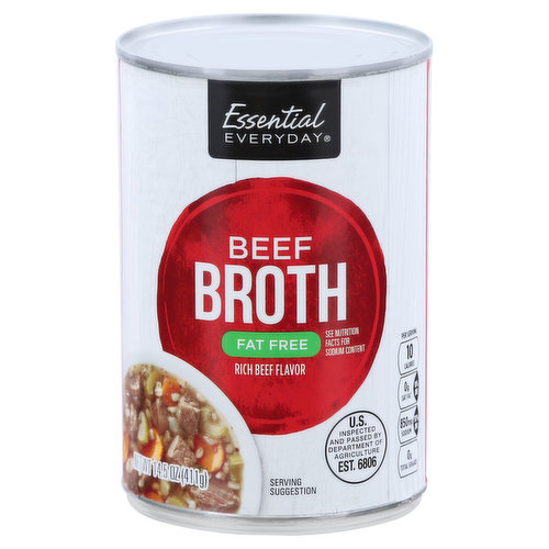 Essential Everyday Broth, Fat Free, Beef