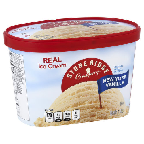 Stoneridge Creamery Ice Cream, Real, New York Vanilla