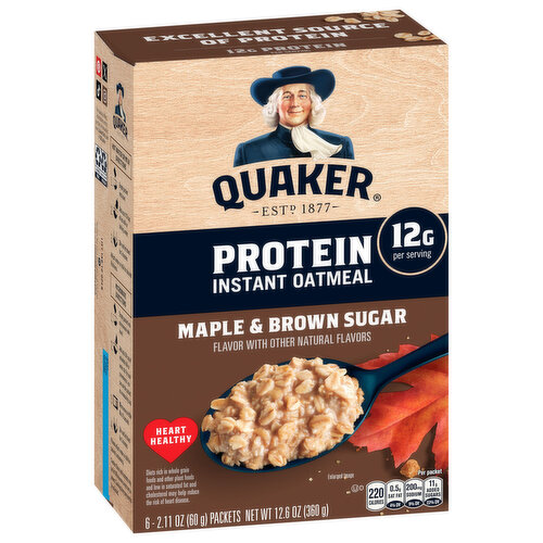 Quaker Protein Maple & Brown Sugar Instant Oatmeal