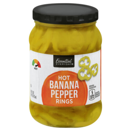 ESSENTIAL EVERYDAY Banana Pepper, Rings, Hot