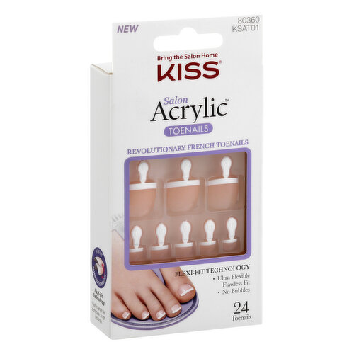 Kiss Salon Acrylic Toenails Nail Kit, KSAT01