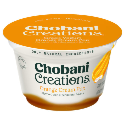Chobani Creations Yogurt, Greek, Orange Cream Pop