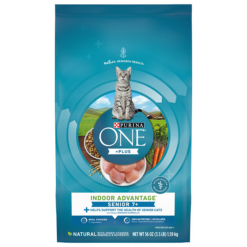 Purina One +Plus Food for Cats, Indoor Advantage, Senior 7+