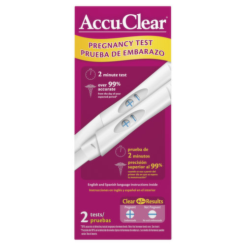 AccuClear Pregnancy Test, 2 Count