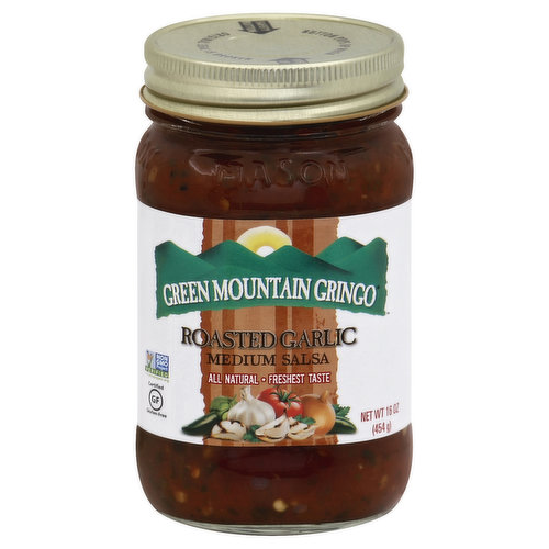 Green Mountain Gringo Salsa, Roasted Garlic, Medium