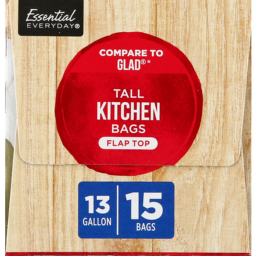 Essential Everyday Tall Flap Top Kitchen Garbage Bags