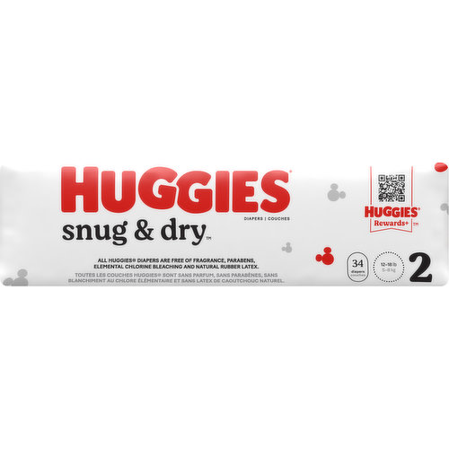 Save on Huggies Snug & Dry Disney Size 2 Diapers 12-18 lbs Order Online  Delivery