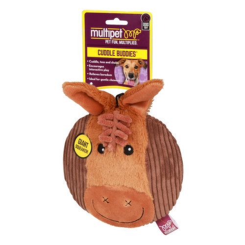 Giant squeaky top dog toy