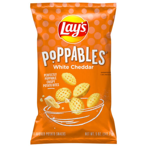 Lay's Poppables Potato Snacks, White Cheddar Flavored