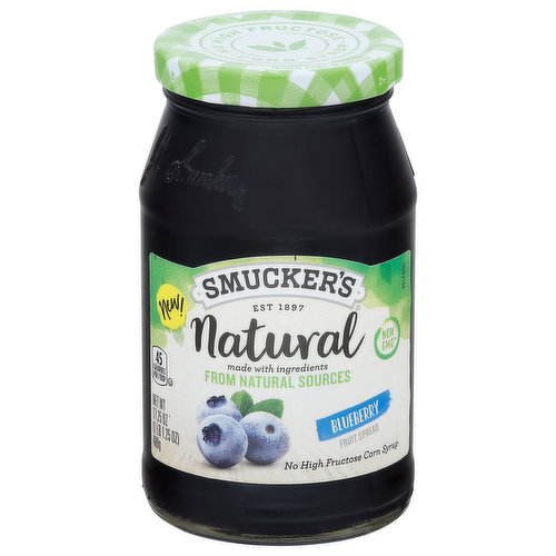 Smucker's Fruit Spread, Blueberry, Natural