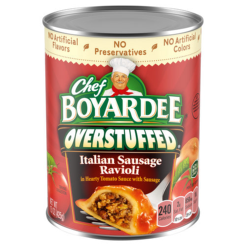 Chef Boyardee Overstuffed Ravioli, Italian Sausage