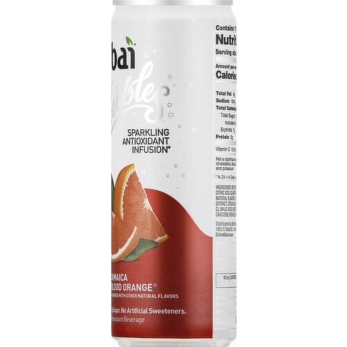 Bai Bubbles Sparkling Water, Jamaica Blood Orange, Antioxidant