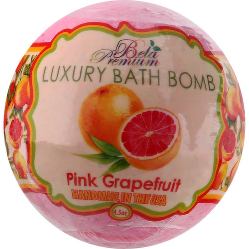 BELA Bath Bomb, Luxury, Pink Grapefruit