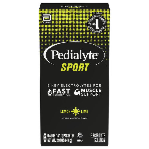 Pedialyte Sport Electrolyte Solution, Lemon Lime