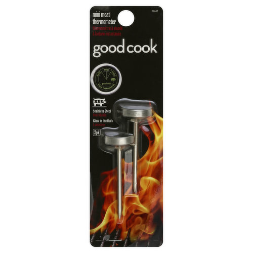 Good Cook Meat Thermometers, Mini, 2 Pack