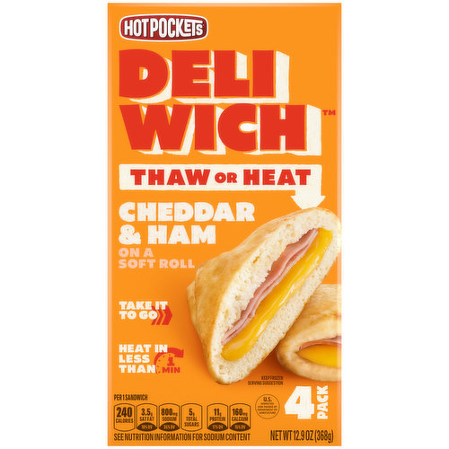 Hot Pockets Cheddar and Ham Deliwich